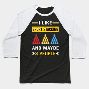 3 People Sport Stacking Cup Stacking Speed Stacking Baseball T-Shirt